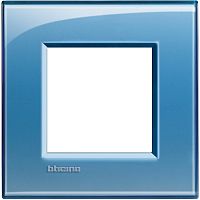 Рамка прямоугольная Legrand BTicino LivingLight 2 мод Голубой  картинка